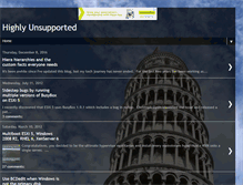 Tablet Screenshot of highlyunsupported.com